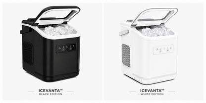 Icevanta Countertop Ice Maker Machine ice basket filled with ice