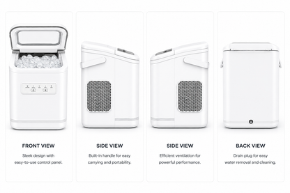 Icevanta Countertop Ice Maker Machine available in White and Black